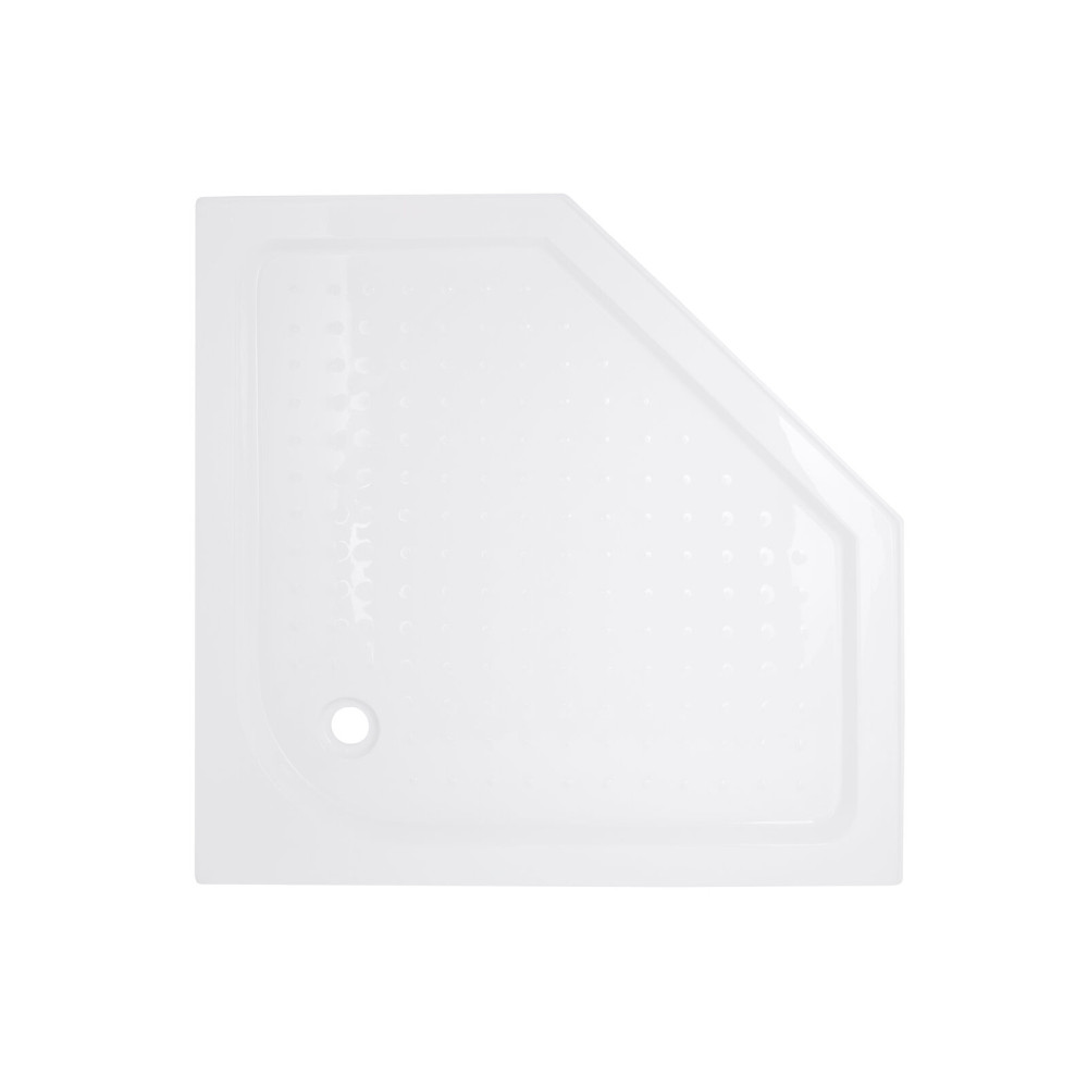 Lidz Душовий піддон DOZORCA SC90x90.LOW, низький, п'ятикутний, акриловий + ніжки, діаметр зливу 50 мм