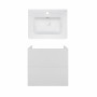 Комплект Qtap тумба підвісна Tern 600х580х437 мм White + раковина урізна Albatross 9H QT71TE44099