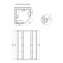 Фіксоване скло Lidz Latwa SC90x90.SAT.LOW.GR Душова кабіна напівкругла, для низ. піддону, висота 185 см, скло тон. 4 мм, без піддону