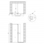 Фіксоване скло до QT Стіна Walk-In GLIDE CRM2012.C8, скло 8мм Clear, покриття CalcLess, 120x190, розсувна