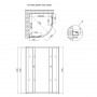 Двері до Lidz Latwa SC90x90.SAT.MID.GR Душова кабіна напівкругла, для серед. піддону, висота 175 см, скло тон. 4 мм, без піддону