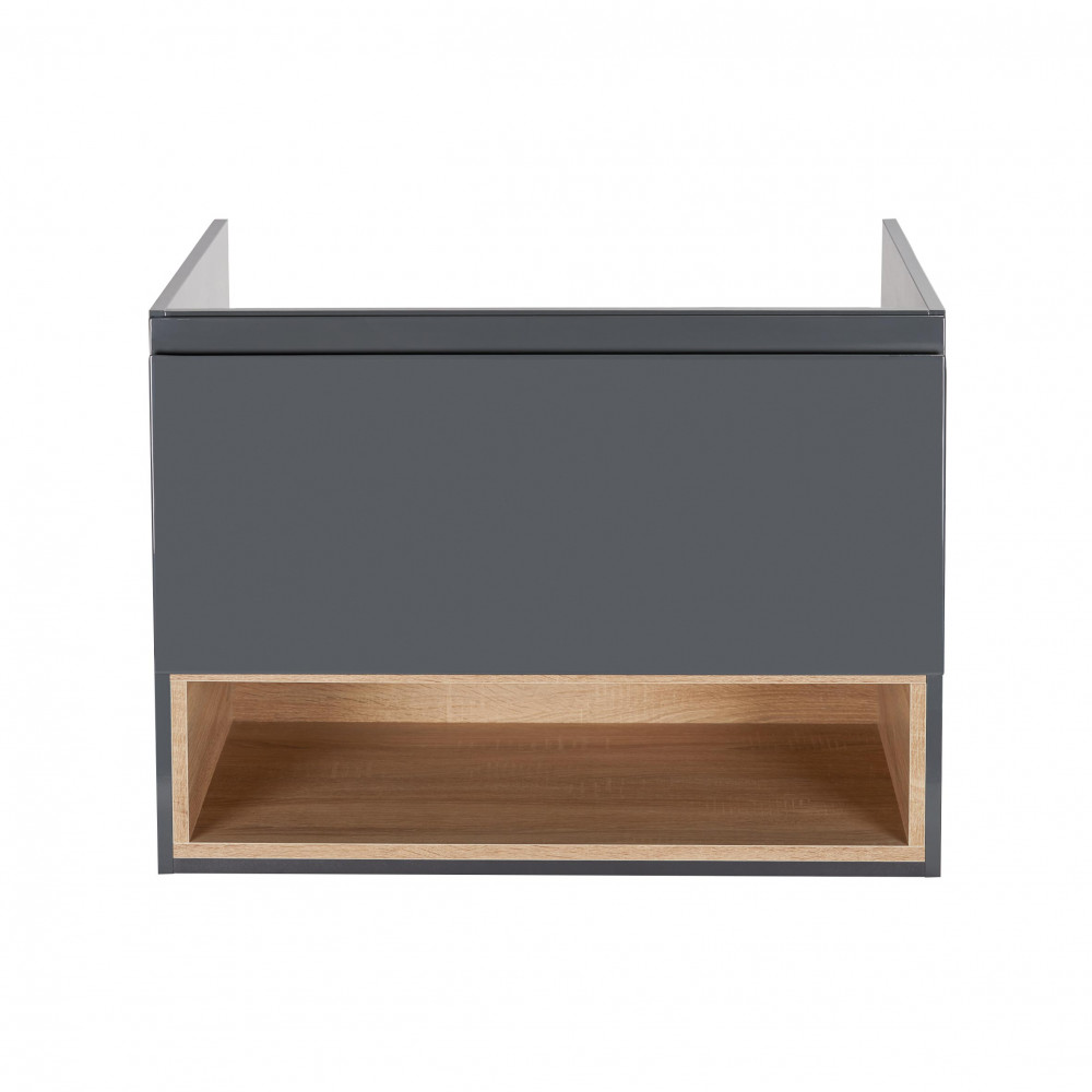 Тумба підвісна Qtap Robin 800х580х500 GRAPHITE/WHITISH OAK QT1374TPВ8002NGWO