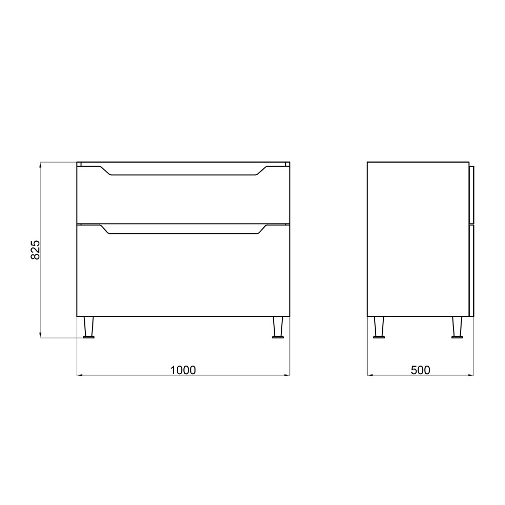 Тумба підлогова Qtap Scorpio 1000х825х500 WHITE QT1473TNВ101NW