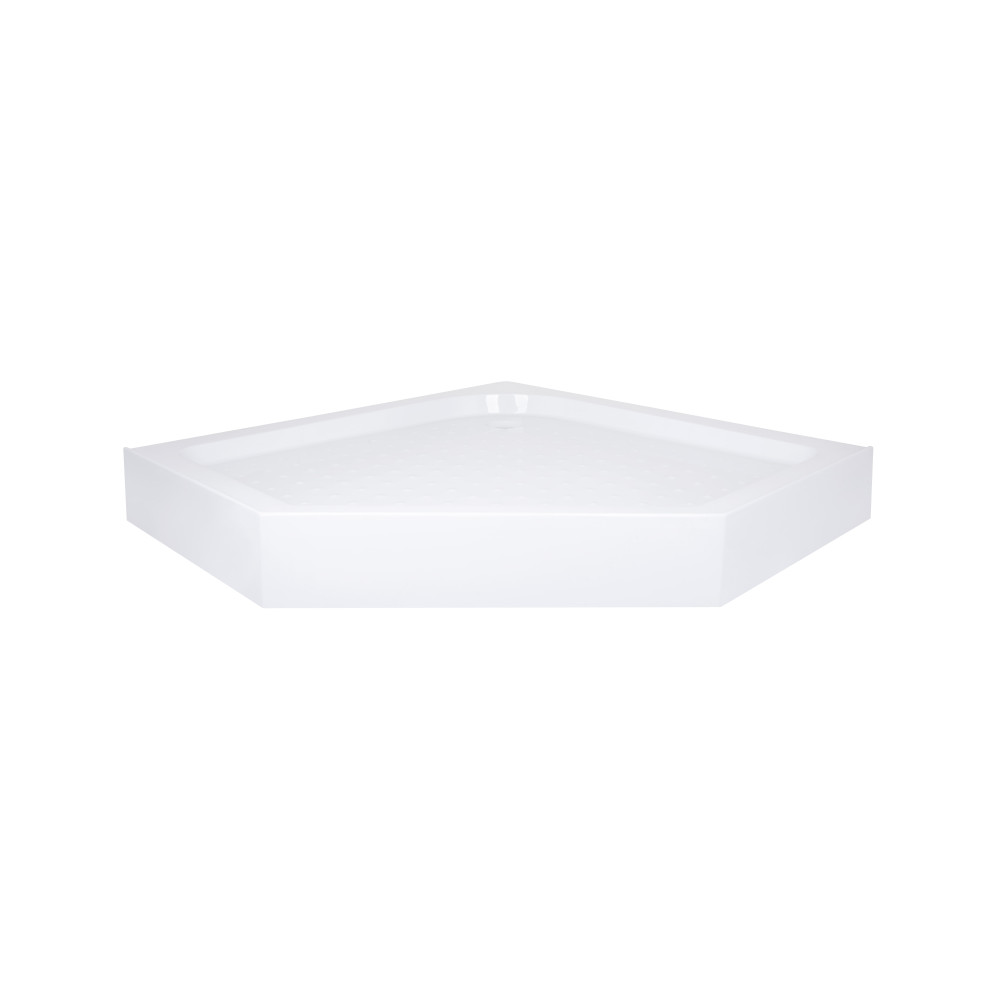 Lidz Душовий піддон DOZORCA SC90x90.LOW, низький, п'ятикутний, акриловий + ніжки, діаметр зливу 50 мм