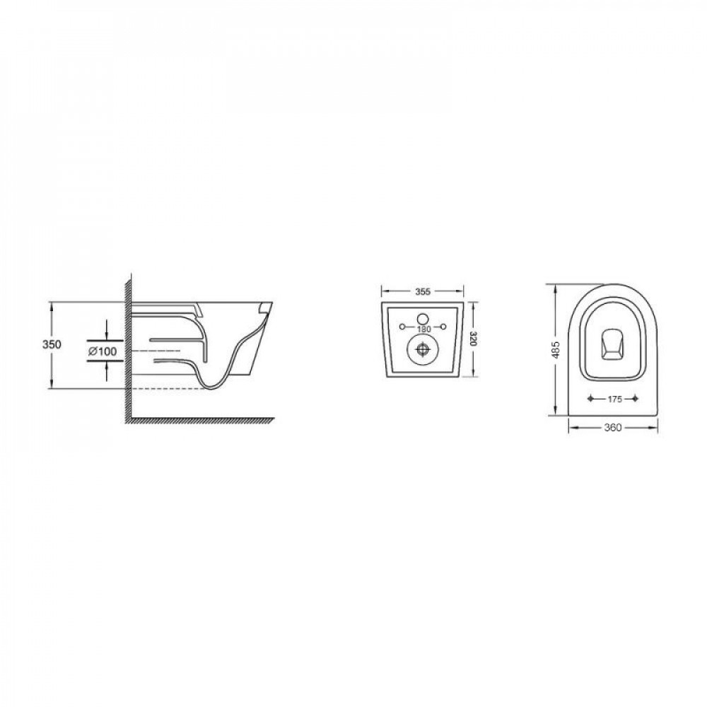 Унітаз підвісний Qtap Swan безободковий Ultra Quiet з сидінням Soft-close QT16335179W