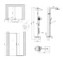 Готове рішення Qtap 13: Стіна Walk-In GLIDE, 120x190 + Душ. система