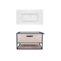 Комплект Qtap тумба підвісна Taurus 800х580х437 мм Whitish oak + раковина врезная Albatross 9H QT71TA44028