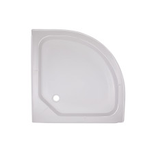 Lidz Душовий піддон KAPIELKA ST80x80x14 низький, напівкруглий, діаметр зливу 52 мм