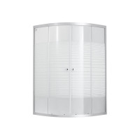 Lidz скляні двері 4мм - Lidz Wieza SC90x90.SAT.HIGH.L Душова кабіна напівкругла, для вис. піддону, висота 160 см, скло Linie 4 мм, б