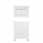 Комплект Qtap тумба підлогова Tern 600х725х437 мм White + раковина урізна Albatross 9H QT71TE44086