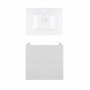 Комплект Qtap тумба підвісна Tern 600х580х437 мм White + раковина урізна Albatross QT71TE44097