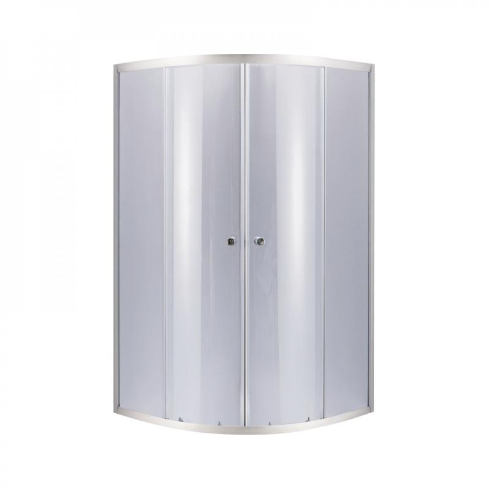 Фіксоване скло Lidz Latwa SC90x90.SAT.MID.GR Душова кабіна напівкругла, для серед. піддону, висота 175 см, скло тон. 4 мм, без піддону