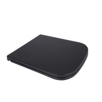 Сидіння для унітаза (Tern) 435x345x55 мм, Matt Black, з мікроліфтом, Slim Duroplast, Quick Release QT99HY2322MB Qtap