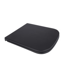 Сидіння для унітаза (Tern) 435x345x55 мм, Matt Black, з мікроліфтом, Slim Duroplast, Quick Release QT99HY2322MB Qtap