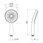 Qtap Rucni Лійка для ручного душу 120 мм округла QTRUCA120R3GRP Graphite