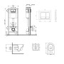Комплект: Qtap Jay Ultra Quiet унітаз підвісний QT07335177W + Nest комплект інсталяції 4в1 (квадратна клавіша Satin) QT0133M425 + M06029SAT