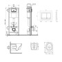 Комплект: Qtap Swan Ultra Quiet унітаз підвісний QT16335179W + Nest комплект інсталяції 4в1 (квадратна клавіша Satin) QT0133M425 + M06029SAT