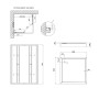 Душова кабіна Lidz Wawel SC90x90.SAT.LOW.FR, скло Frost 4 мм + Lidz Душовий піддон KAPIELKA ST90x90х14