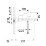 Змішувач для ванни Qtap Presto (з душовим гарнітуром) QTPRE259CRW45579 Chrome/White