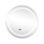 Дзеркало Qtap Mideya R800 з LED-підсвічуванням Touch, з антизапотіванням, з годинником, димером, рег. яскравості QT2078NCR8080W
