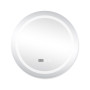 Дзеркало Qtap Mideya R800 з LED-підсвічуванням Touch, з антизапотіванням, з годинником, димером, рег. яскравості QT2078NCR8080W