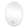 Дзеркало Qtap Mideya 500х700 з LED-підсвічуванням Touch, з антизапотіванням, з годинником, димером, рег. яскравості QT2078NCR5070W
