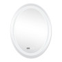 Дзеркало Qtap Mideya 500х700 з LED-підсвічуванням Touch, з антизапотіванням, з годинником, димером, рег. яскравості QT2078NCR5070W