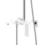 Душова система універсальна Qtap Gemini на три споживача (з виливом) QTGEM111CRW45687 Chrome/White
