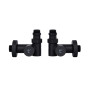 Комплект кранів SD Forte 1/2" НР для рушникосушарки кутовий чорний SF395W15HEB