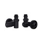 Комплект кранів SD Forte 1/2" НР для рушникосушарки кутовий чорний SF395W15HEB