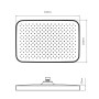 Лійка для верхнього душу Qtap Hlavova 330x330 мм прямокутна QTHLA107BLM45945 Black Matt