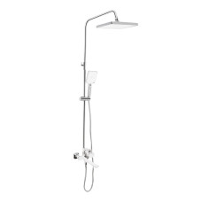 Душова система універсальна Qtap Presto на три споживача (з виливом) QTPRE111CRW45580 Chrome/White