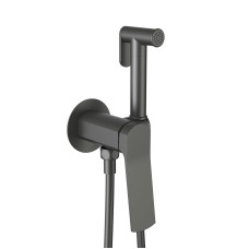 Набор для гігієнічного душу Qtap Slavonice округлий QTSLA262GMB45916 Gunmetal Black PVD