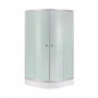 Душова кабіна Lidz Latwa SC80x80.SAT.LOW.FR, скло Frost 4 мм + Lidz Душовий піддон KAPIELKA ST80x80x15