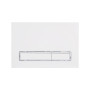 Комплект: Qtap Swan унітаз підлоговий Rimless QT16223178W + Nest комплект інсталяції 2в1 (лінійна клавиша White) QT0122490S4Q1 + QT0111M08V1384W