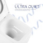 Комплект: Qtap Gemini Ultra Quiet унітаз підвісний QT2533076EUQW + Nest комплект інсталяції 4в1 (Клавіша кругла White) QT0133M425 + QT0111M11110W