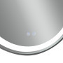 Дзеркало Qtap Gemini 800х700 з LED-підсвічуванням Touch, з антизапотіванням, з димером, рег. темп. кольору (3000-6500K) Reverse QT2578R8072B