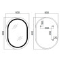Дзеркало Qtap Gemini 650х900 з LED-підсвічуванням Touch, з антизапотіванням, з димером, рег. темп. кольору (3000-6500K) Reverse QT2578R6590