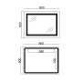 Дзеркало Qtap Cardinal 600х800 з LED-підсвічуванням Touch, з антизапотіванням, з димером, рег. темп. кольору (3000-6500K) Reverse QT0478C6080