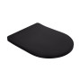 Унітаз підлоговий Qtap Robin Ultra Quiet безобідковий з сидінням Soft-close MATT BLACK QT13226083AMB