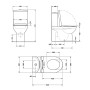 Унітаз підлоговий Qtap Robin Ultra Quiet безобідковий з сидінням Soft-close MATT BLACK QT13226083AMB