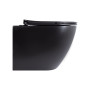 Унітаз підвісний Qtap Robin New Ultra Quiet безобідковий з сидінням Soft-close MATT BLACK QT13332381АSMB