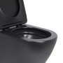 Унітаз підвісний Qtap Robin New Ultra Quiet безобідковий з сидінням Soft-close MATT BLACK QT13332381АSMB