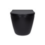 Унітаз підвісний Qtap Robin New Ultra Quiet безобідковий з сидінням Soft-close MATT BLACK QT13332381АSMB