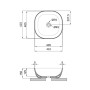 Раковина-чаша Qtap Kolibri 410x410x150 Matt black QT10112144MBMBN