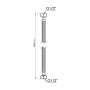 Шланг для води Thermo Alliance Standart 60 см NYLON 1/2"x1/2" ВВ TAS387W60