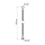 Шланг для води Thermo Alliance Standart 60 см NYLON 1/2"x1/2" ВЗ TAS388W60