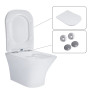 Комплект: Qtap Presto унитаз подвесной QT24332615EW + Nest комплект инсталляции 4в1 (линейная клавиша White) QT0133M425 + QT0111M08V1384W