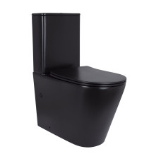 Унітаз підлоговий Qtap Scorpio Ultra Quiet безобідковий з сидінням Soft-close MATT BLACK QT14226088AMB
