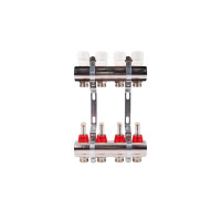 Колектор з витратомірами SD Plus 1" 4 виходи SDO235W4